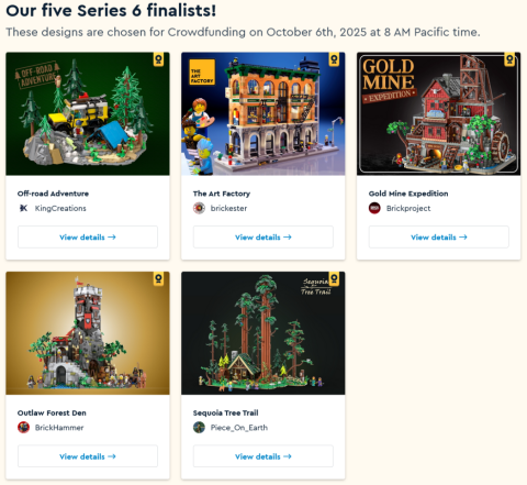 Annunciati i finalisti della serie 6 del BDP Bricklink Designer Program