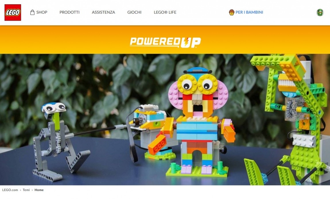 LEGO® POWERED UP aggiornamenti e nuovo sito