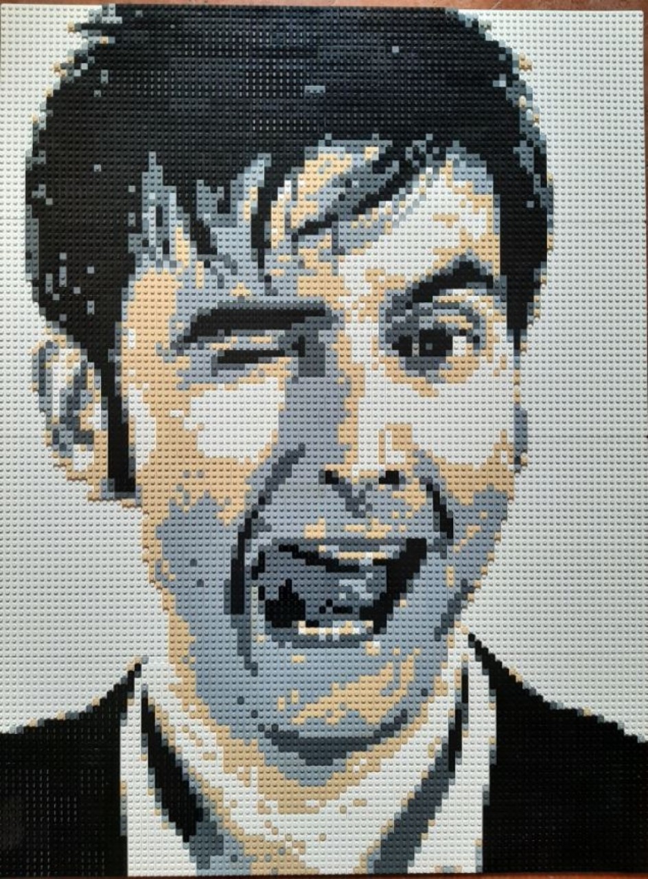 Ritratto mosaico in mattoncini LEGO® di David Tennant