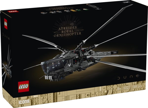 SET LEGO ICONS 10327 Preparati a sorvolare Arakkis con il nuovo ornitottero reale di Dune Atreides