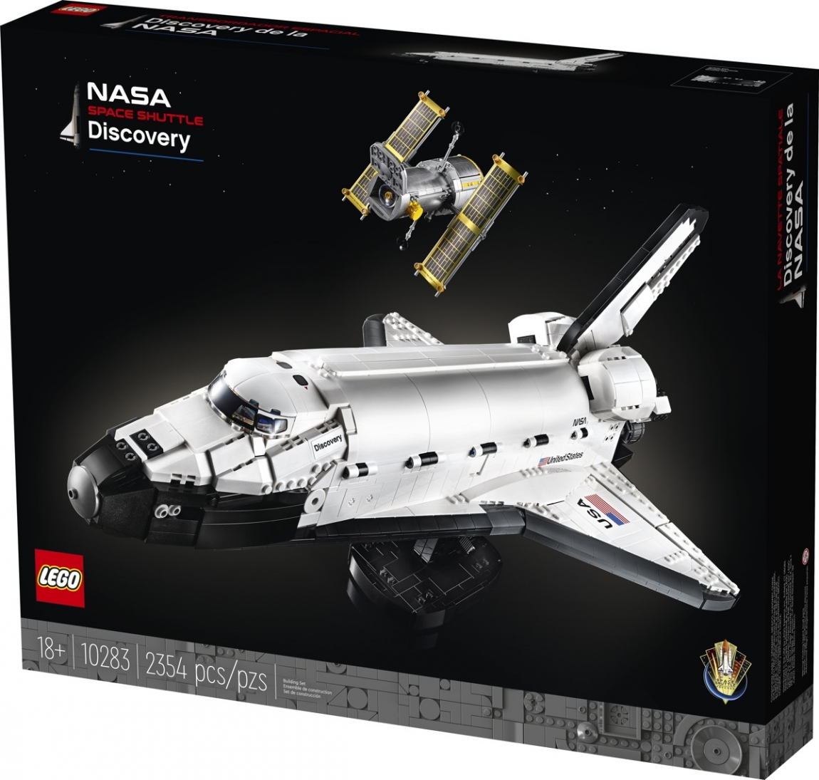 LEGO® 10283: NASA SPACE SHUTTLE DISCOVERY, la riproduzione