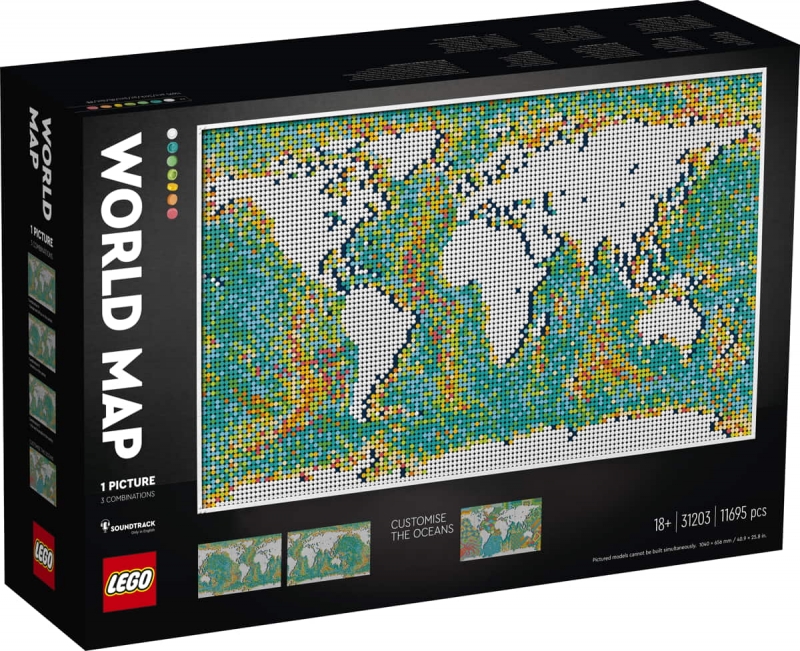 Torniamo a segnare i viaggi sulla mappa con il nuovo enorme set LEGO® Art (31203)