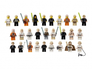 LEGO Star Wars tutte le minifig dei personaggi di rilievo della saga..